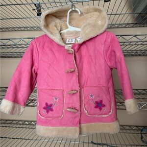 Vintage Pink Girls Jacket with Hood